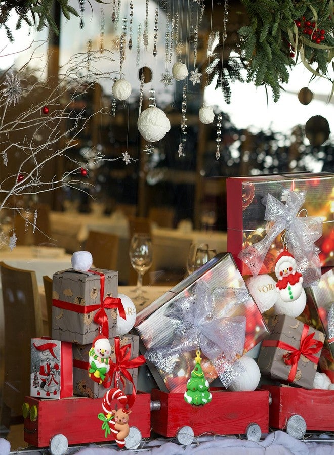 Becfupo 12 Pcs Christmas Rubber Keychains Bulk, Cute Plus-Sized Snowman Xmas Tree Santa Claus Ornaments With Keyrings For Christmas Holiday New Year Party Decoration - Image 5