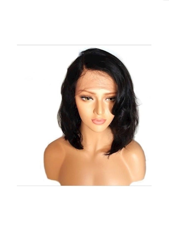 Mid Length Wavy Hand Tied Hair Wig - Image 1