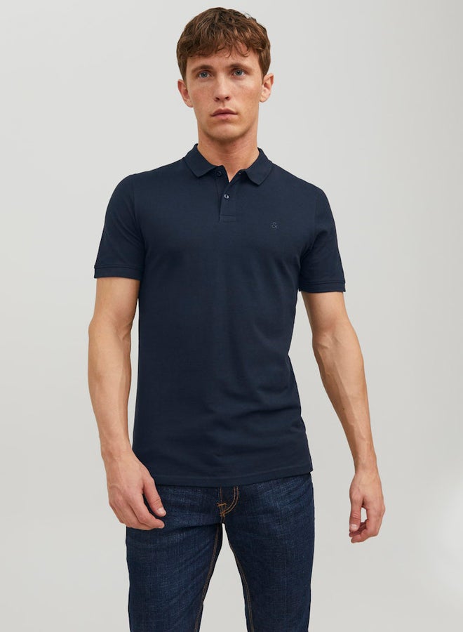 جاك اند جونز جاك آند جونز بولو بقصة عادية مع أزرار - Image 1