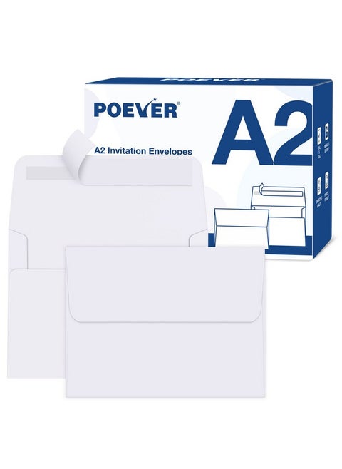 A2 Invitation Envelopes 120 Pack White Envelopes 4.375X5.75 Self Seal Small Blank Mailing Envelopes For Invitation Greeting Cards Photos Wedding Rsvp Business