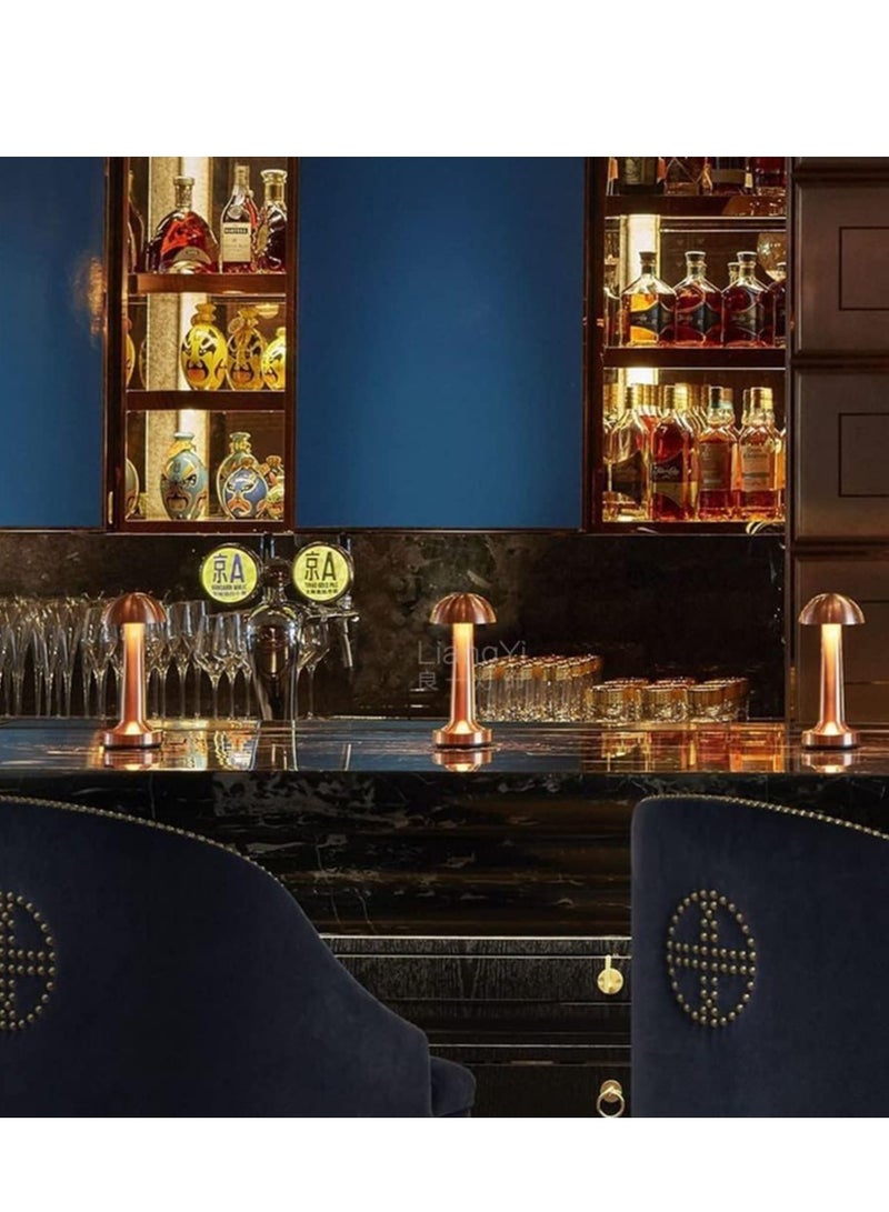 ELTRAZONE Table Lamp,Modern Rechargeable Cordless Touch Sensor LED Desk lamp 3 Ways Dimming,with USB Cord for Bar Restaurant Bedroom Bedside Nightstand Lighting (2 PACK OF (GOLD)) - Image 4