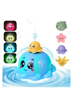 Rightsure Baby bath toys, water toys for kids, octopus with lights, with multiple decorative accessories, suitable for toddlers, babies, children boys and girls, automatic water spray baby toys  - Image 1