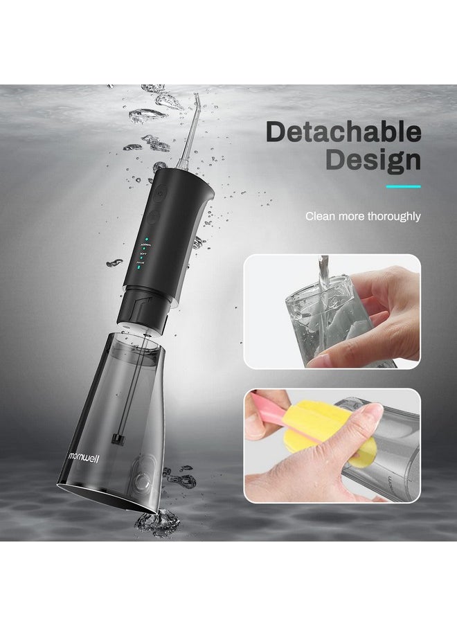 Mornwell Ossers For Teeth 300Ml Cordless Water Flosser Mornwell 3S Pressure Crescendo Oral Irrigator Professional Rechargeable Portable Water Flosser With 4 Tips  - Image 4