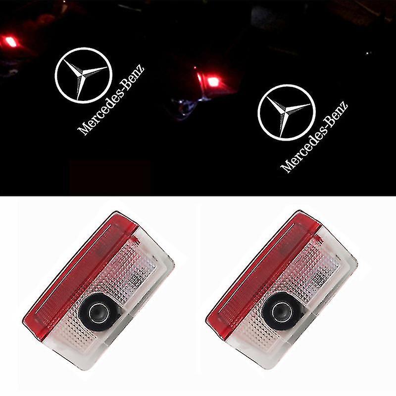 2x ضوء بروجيكتور شعار LED لباب السيارة لمرسيدس بنز GLS/GLC/GLB/GLA/A/B/C/E-class مناسب لطرازات A-class من 2020 فصاعدًا [بدون أضواء وامضة] - Image 1