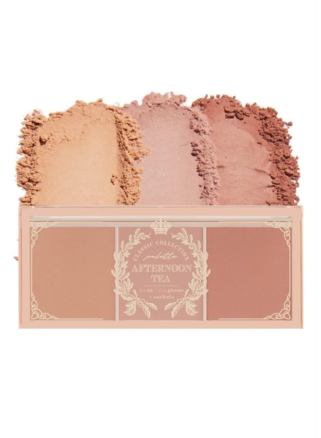 I'M MEME I'm Meme Palette - Afternoon Tea Blusher | Warm Flavor, Warm Tone Blush for Cheek, Natural Makeup, Neutral Tone, 3 Shades Palette, Matte Powder Blush for Face & Cheeks, For All Skin Tones, 0.4 oz  - Image 1