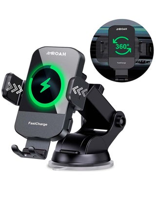 Wireless Car Charger 15W, Clamping Wireless Charging Mobile Phone Holder for Auto Windshield Dashboard Air Vent for iPhone 15 14 13 12 11 10 X Pro Max Samsung S23 S22 S21 S20 Galaxy Xiaomi Mi - pzsku/ZC0A33DA9AEED77FADCECZ/45/1747050565/8947b6e3-a2a0-4080-b8bf-277418d70023