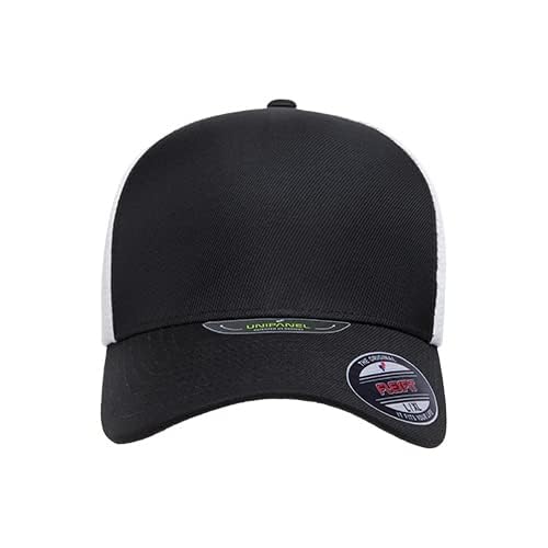 Flexfit Melange UniPanel Trucker Cap, Black/White, Large/X-Large - Image 5