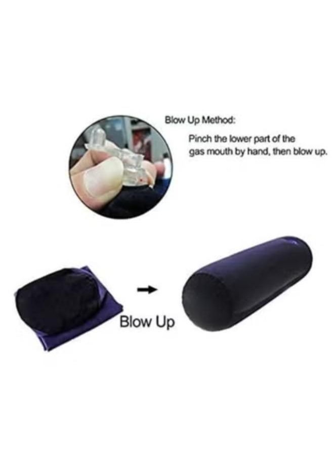 Generic - Cylindrical Body Soft Comfortable Inflatable Pillow for Body Positioners for Legs and Back Support with Foot Pump - Image 1