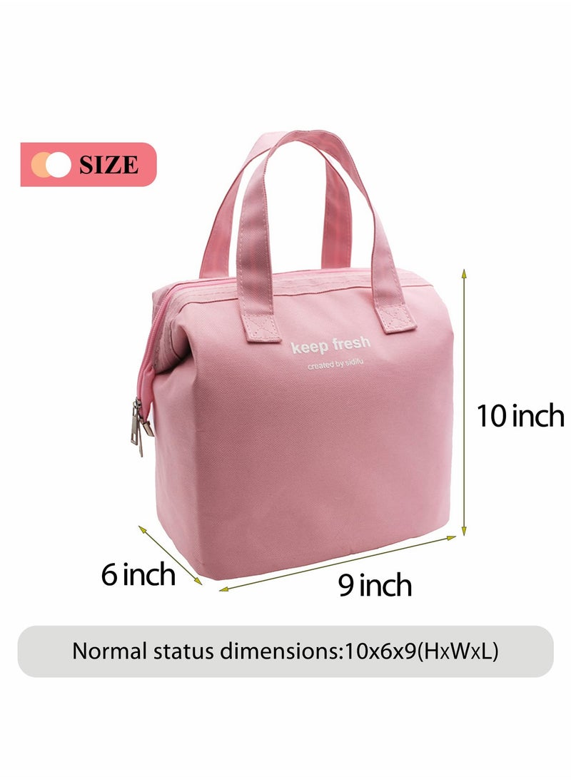 Generic - Lunch Bag Bento Bag, Thickened Thermal Insulation Refrigerated Tote Box Carrying for Students Ladies Men Picnic Work Outdoor (Pink) - Image 1