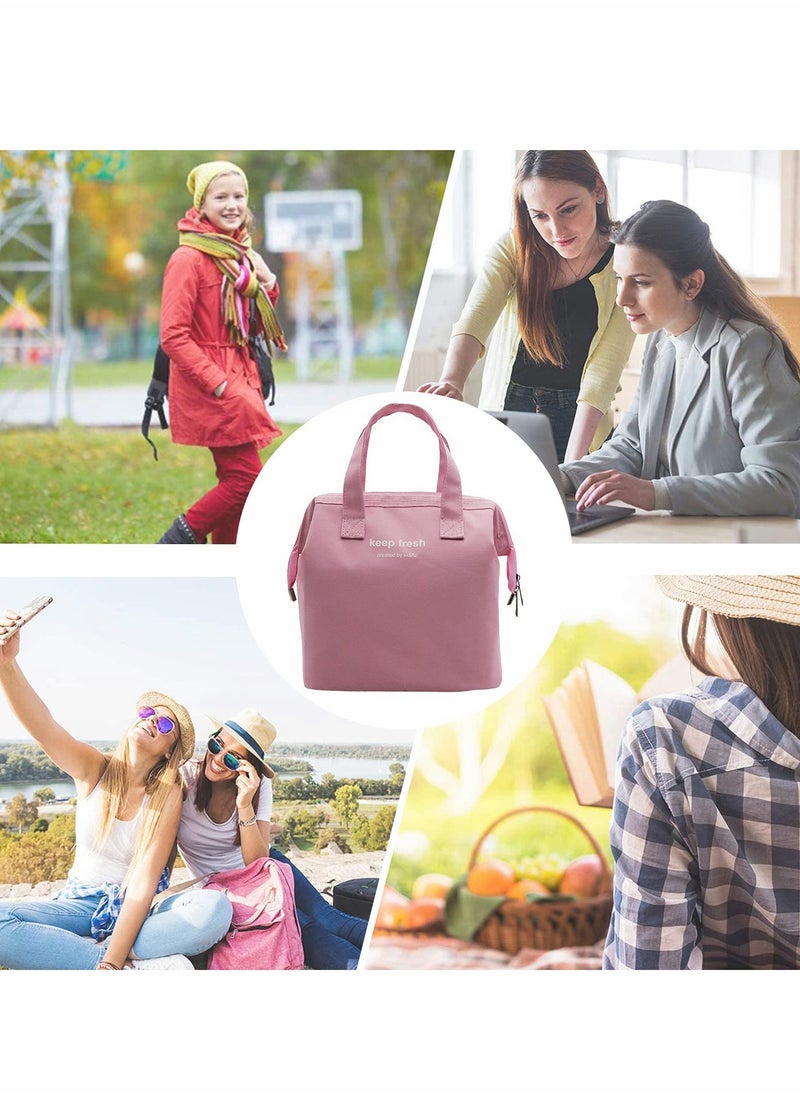 Generic - Lunch Bag Bento Bag, Thickened Thermal Insulation Refrigerated Tote Box Carrying for Students Ladies Men Picnic Work Outdoor (Pink) - Image 1