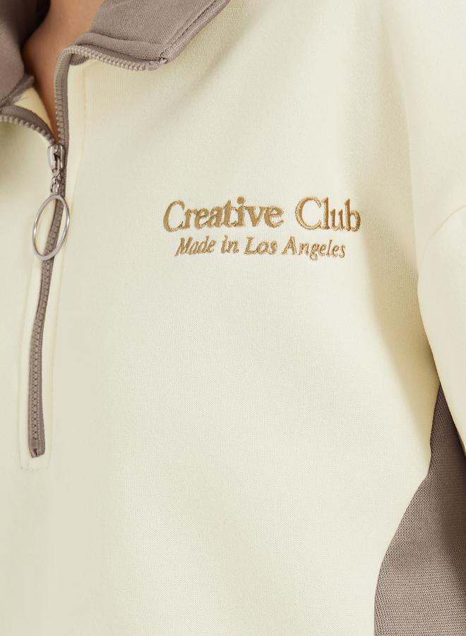 ستايلي سويت شيرت بتفاصيل مُطرّزة - Image 3