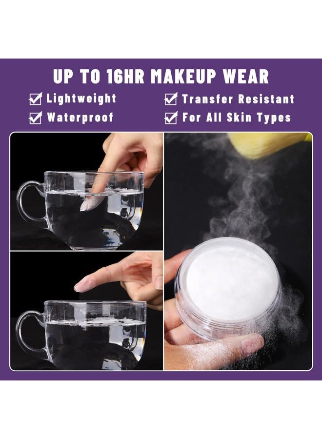 UCANBEMAKEUP UCANBEMAKUP Long Lasting Makeup Setting Spray Kit- 6.76 Fl oz Hydrating Matte Finish Mist Lightweight Face Make up Fixer +Translucent Loose Setting Powder+2PC Sponge Puff Set - Image 4