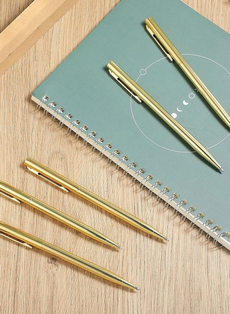 SYOSI Slim Metallic Retractable Ballpoint Pens, Ballpoint Pen, 1mm Medium Point Black Ink Pen, Metal Pens 26 pcs Set for Business - Image 3