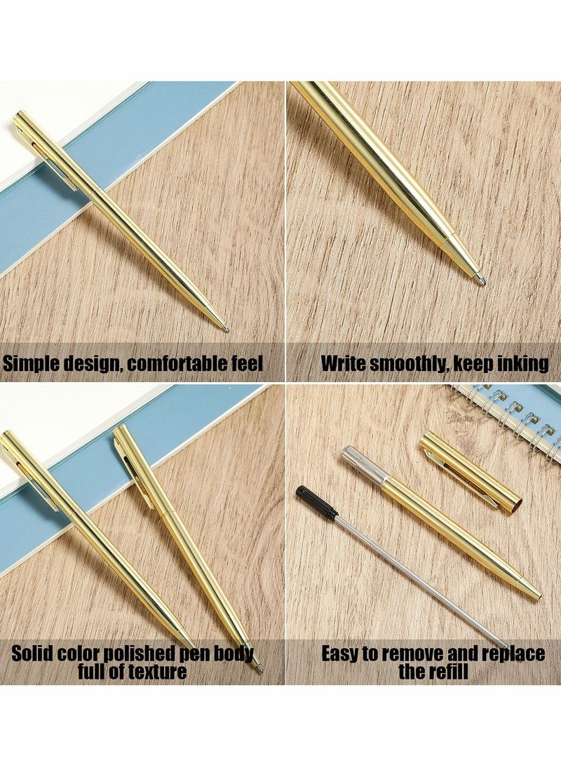 SYOSI Slim Metallic Retractable Ballpoint Pens, Ballpoint Pen, 1mm Medium Point Black Ink Pen, Metal Pens 26 pcs Set for Business - Image 4