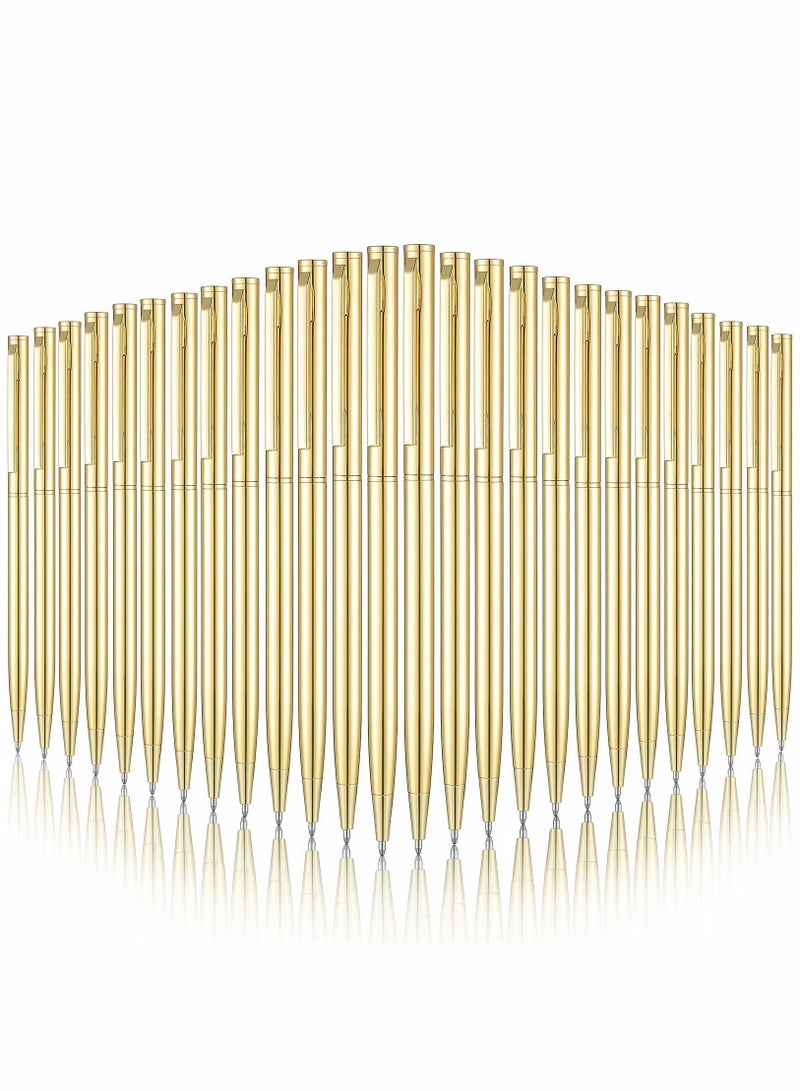 SYOSI Slim Metallic Retractable Ballpoint Pens, Ballpoint Pen, 1mm Medium Point Black Ink Pen, Metal Pens 26 pcs Set for Business - Image 1