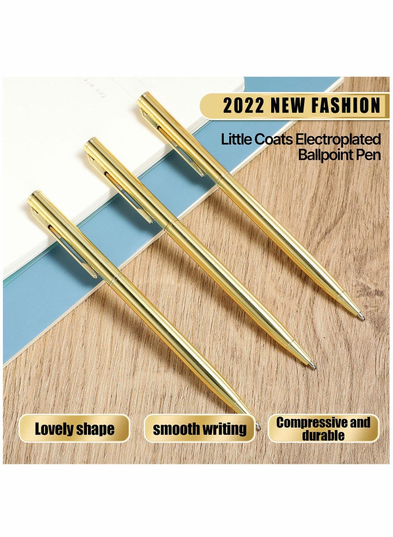 SYOSI Slim Metallic Retractable Ballpoint Pens, Ballpoint Pen, 1mm Medium Point Black Ink Pen, Metal Pens 26 pcs Set for Business - Image 2