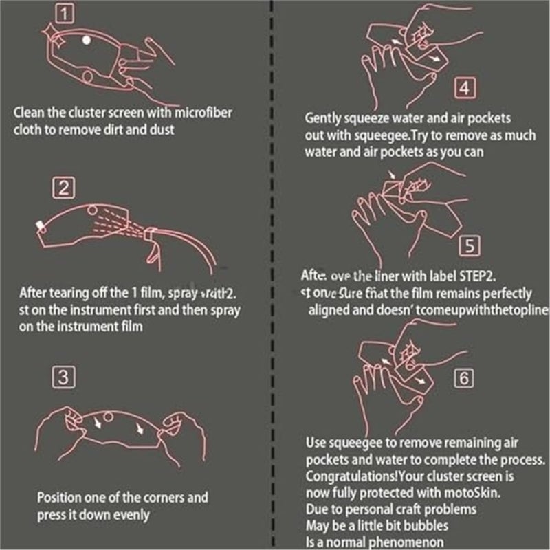 QASULER Motorcycle Dashboard Screen Protector - Image 2