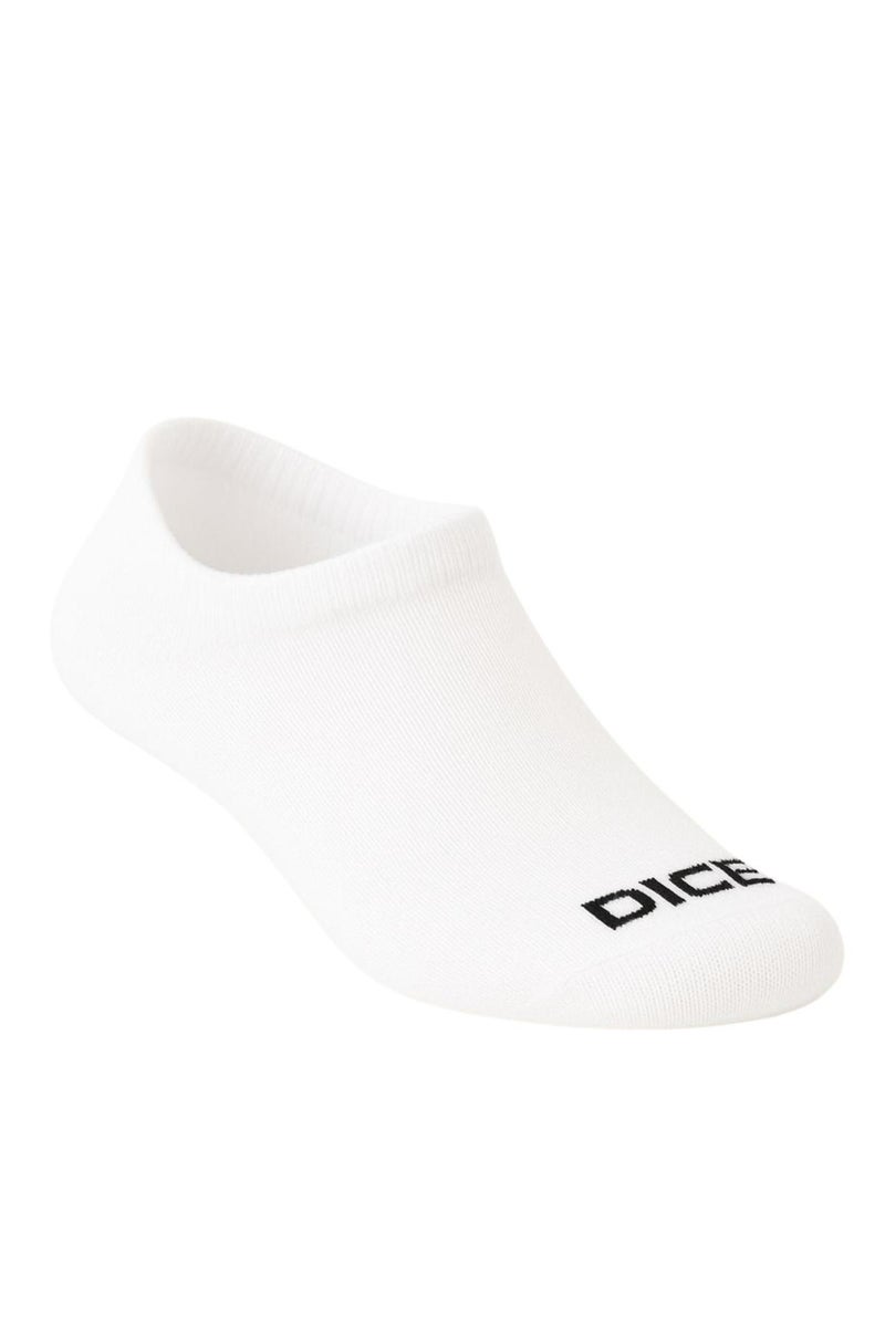 DICE Pack of 10 White Cotton Socket Socks for Men - Image 2