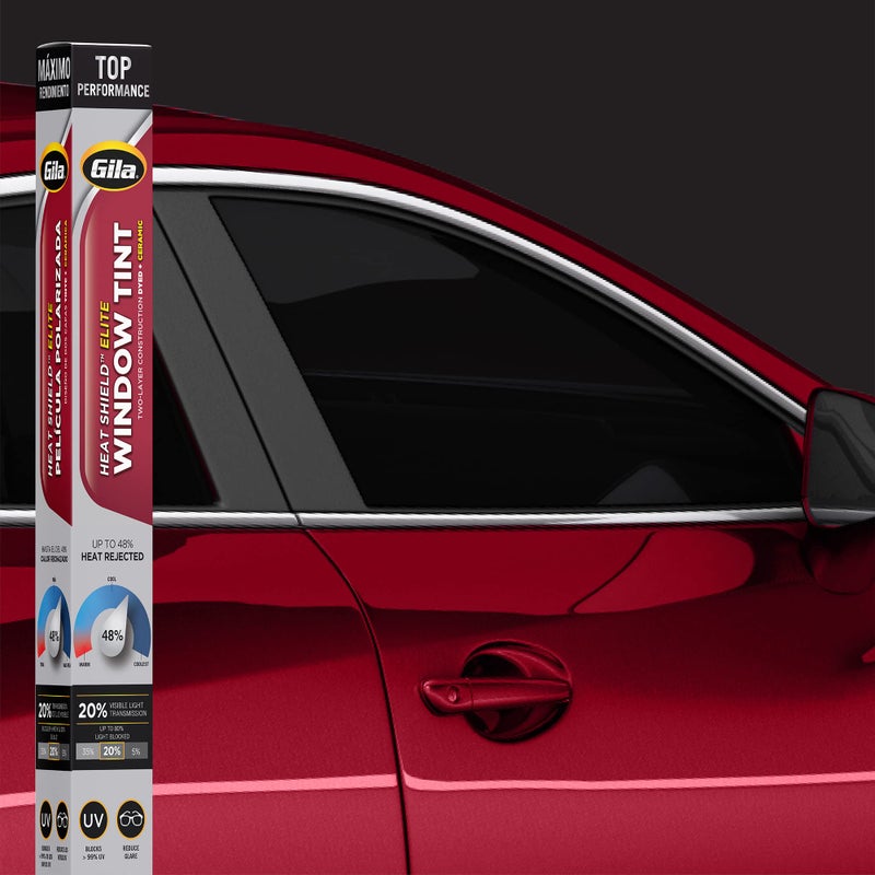 GilaÂ® Heat Shield Eliteâ„¢ 20% VLT Automotive Ceramic Window Tint DIY Advanced Heat Control Glare Control 2ft x 6.5ft (24in x 78in) - Image 1