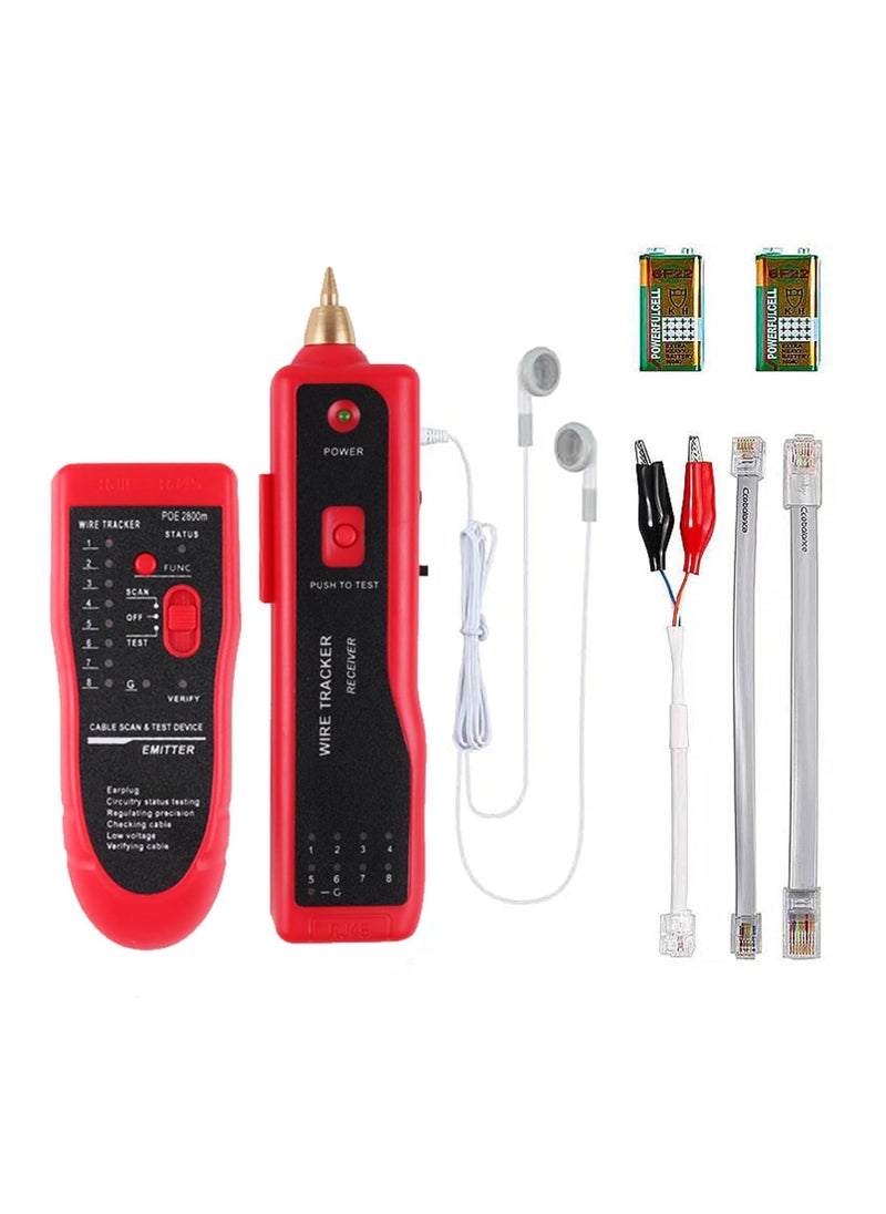 Rightsure - Network Cable Tester, RJ11 RJ45 Interface, Multifunctional with Probe, Maintenance Organizer for Telephone Line Testing - Image 1