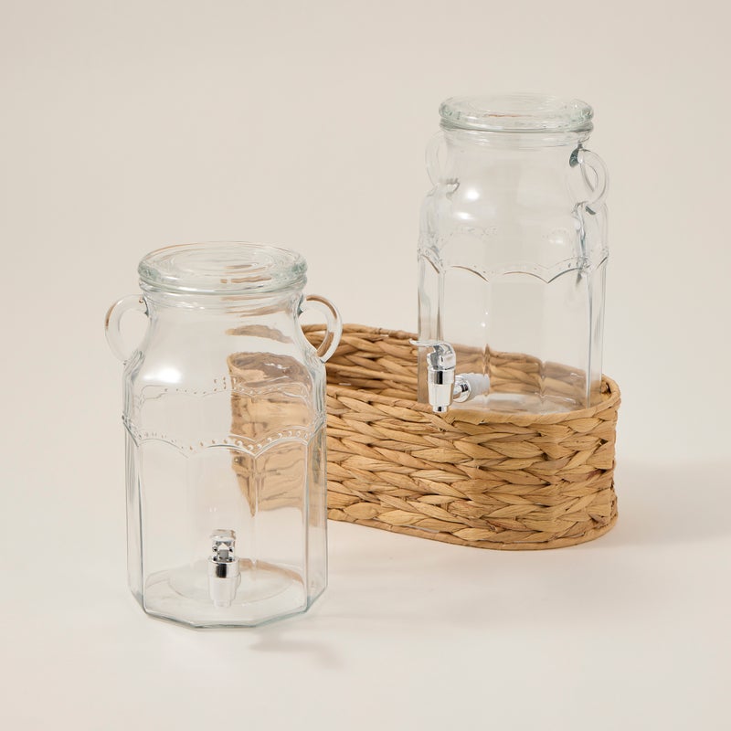 ألبرتو طقم زجاجات عصير زجاجي من البرتو مع سلة 2 قطعة/3100 مل - Image 4