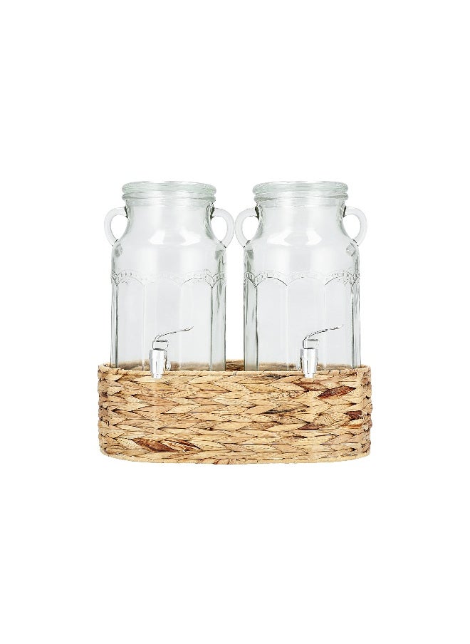 ALBERTO ALBERTO 2 PCS GLASS DRINKING SET 3100ML W/BASKET  - Image 4