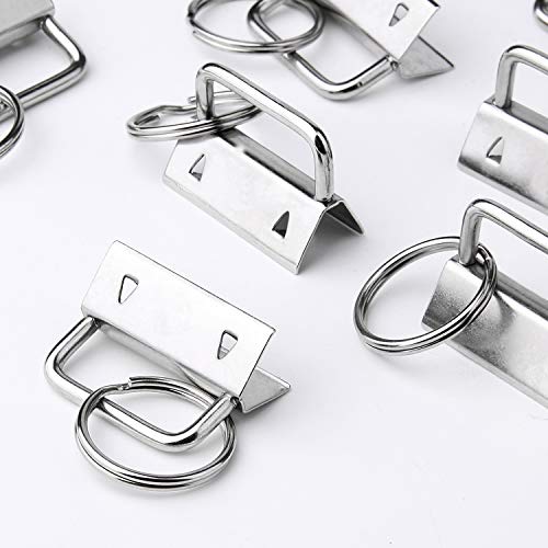 HRLORKC 50 Sets Key Fob Hardware Key Fob Keychain Wristlet with Split Ring 1 Inch - Image 4