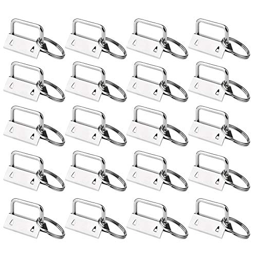 HRLORKC 50 Sets Key Fob Hardware Key Fob Keychain Wristlet with Split Ring 1 Inch - Image 1