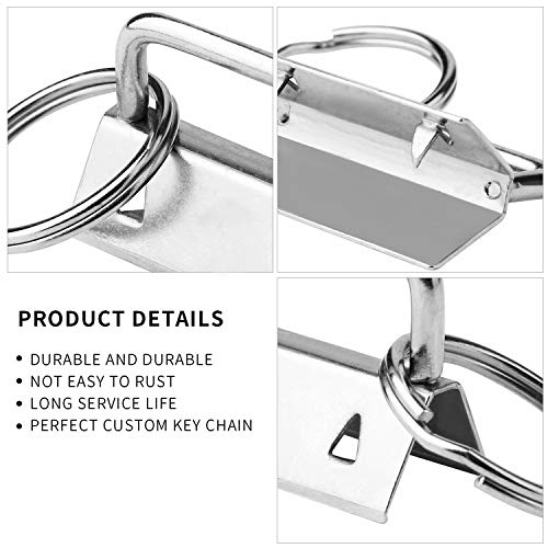 HRLORKC 50 Sets Key Fob Hardware Key Fob Keychain Wristlet with Split Ring 1 Inch - Image 3