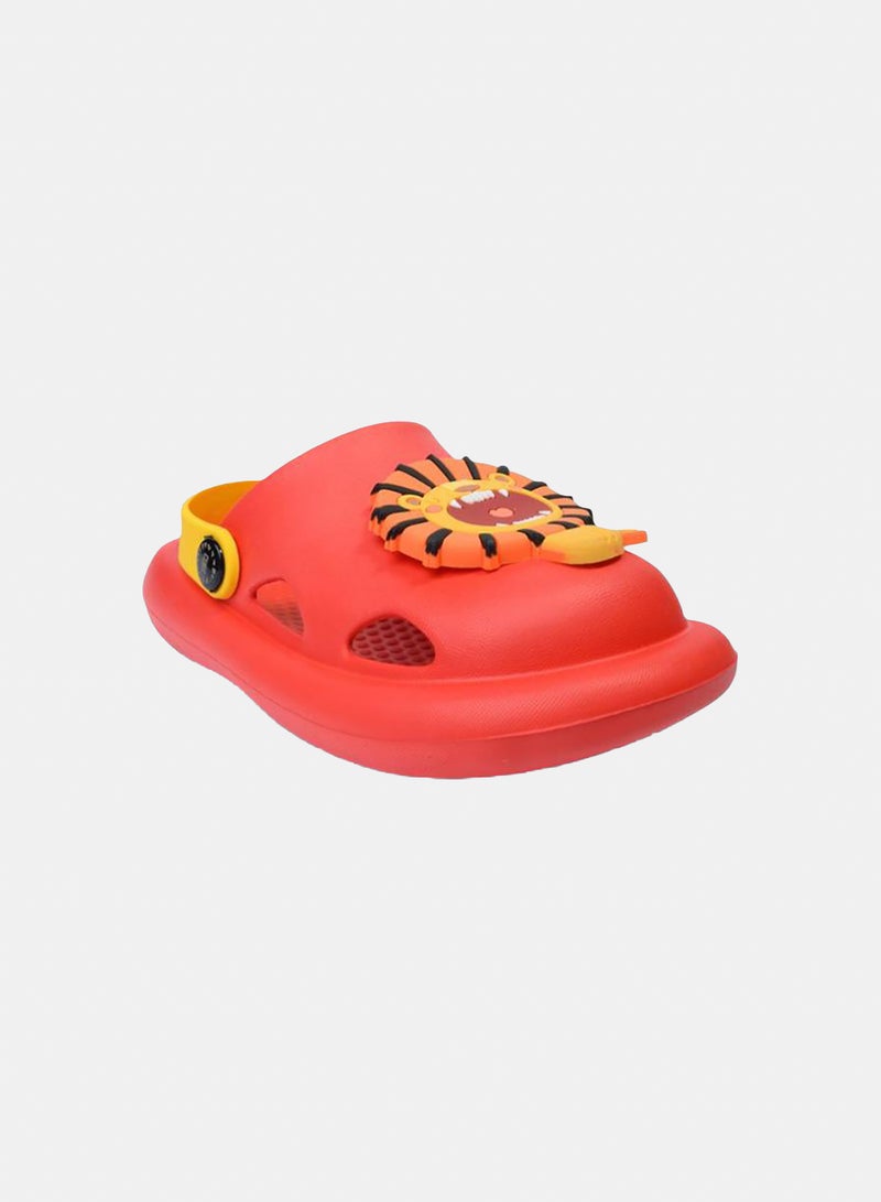 CUBS Boys Rubber Clog – Red with Roaring Lion Design - Image 3