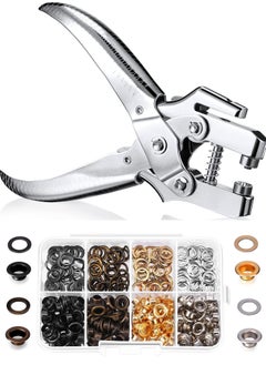 Y&D 3/16 Inch Grommet Tool Kit, Eyelet Plier Set, Hole Punch Pliers Hand Press with 200 Pieces of Grommets Eyelets, Shoes Clothes Bags Craft Supplies  - Image 1