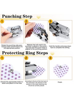 Y&D 3/16 Inch Grommet Tool Kit, Eyelet Plier Set, Hole Punch Pliers Hand Press with 200 Pieces of Grommets Eyelets, Shoes Clothes Bags Craft Supplies  - Image 4