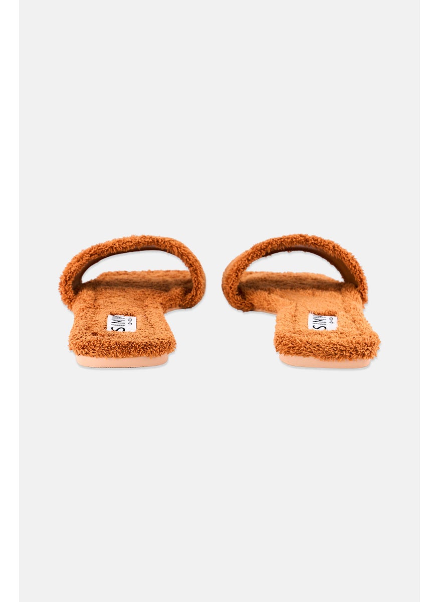Simmi London - Women Wide Monaco-3 Slip On Flats, Brown - Image 1