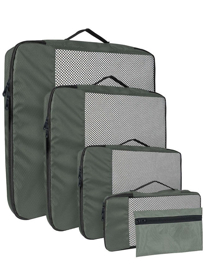 Aliens set of 5 Travel Luggage Storage Organizers Bags,Mesh Design, Toiletry Pouch,c Shoe Bag, suitcase organiser Packing Cubes for Clothes, gadget, Accessories, Cosmetic & Travel Essentials (Grey) - Image 2