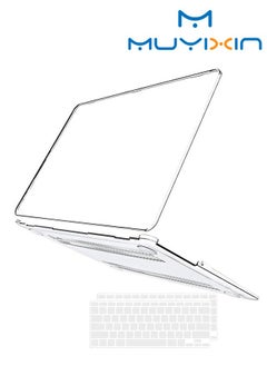 Muyixin Crystal Clear Case for MacBook Air 13 inch 2020 2019 2018 A2337 A2179 A1932, Plastic Hard Shell + Keyboard Cover Compatible with MacBook Air 13 inch  - Image 1