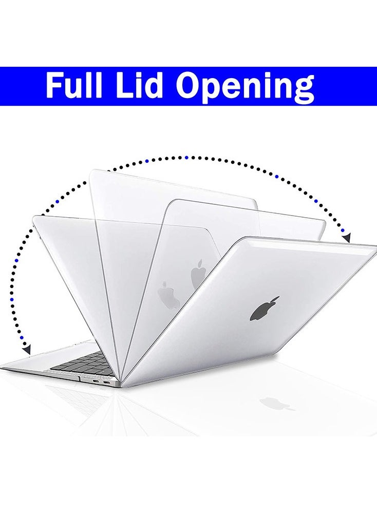 Crystal Clear Case for MacBook Air 13 inch 2020 2019 2018 A2337 A2179 A1932, Plastic Hard Shell + Keyboard Cover Compatible with MacBook Air 13 inch