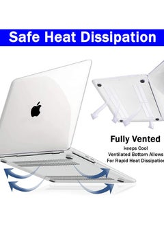Muyixin Crystal Clear Case for MacBook Air 13 inch 2020 2019 2018 A2337 A2179 A1932, Plastic Hard Shell + Keyboard Cover Compatible with MacBook Air 13 inch  - Image 4