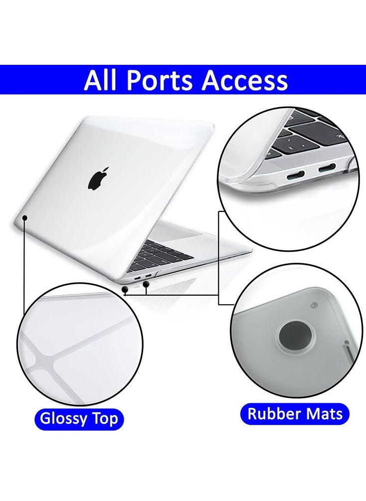 Crystal Clear Case for MacBook Air 13 inch 2020 2019 2018 A2337 A2179 A1932, Plastic Hard Shell + Keyboard Cover Compatible with MacBook Air 13 inch