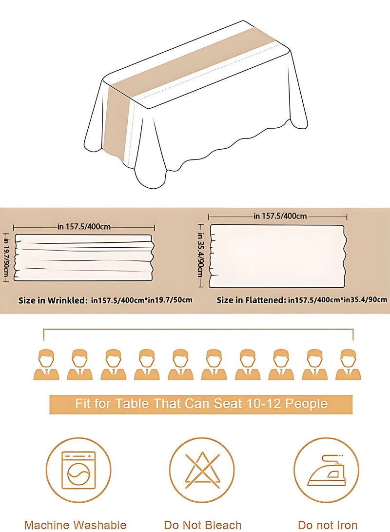 أوجا قماش الجبن عداء الطاولة، 90 × 400 سم، ديكور طاولة الشاش البوهيمي، مفرش طاولة وردي شفاف لحفلات الزفاف، استحمام العروس، زينة مركز الطاولة - Image 2