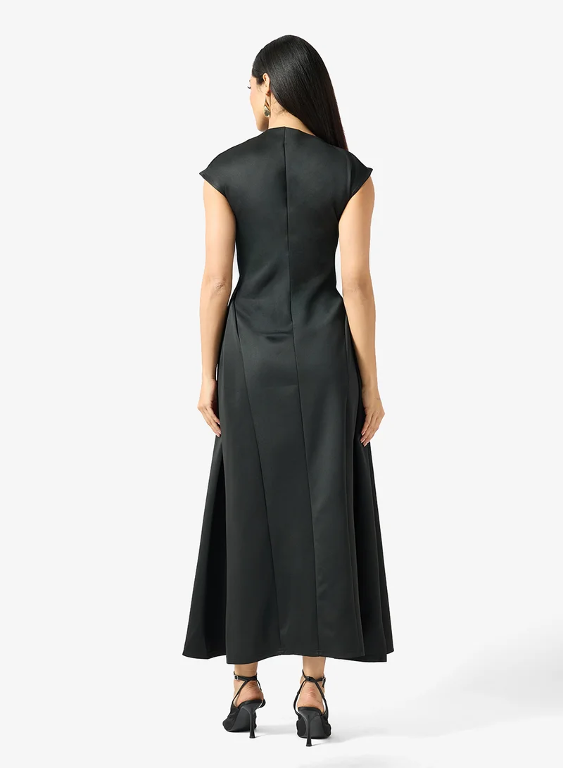 Ella High Neck A-line Dress