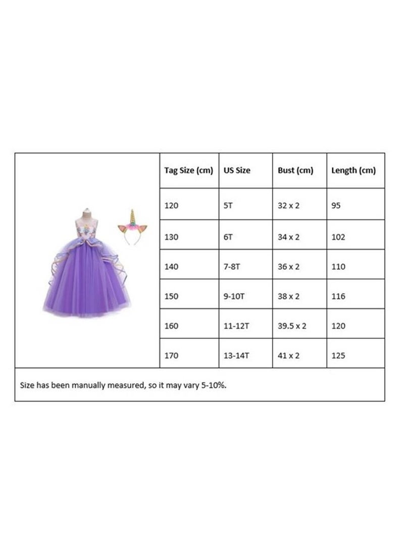 Girls Unicorn Floral Birthday Party Dress Princess Costume - pzsku/ZC0A428BDF622094B0091Z/45/_/1648301780/6d6a895f-b06a-4346-8e70-3d0751669a4f