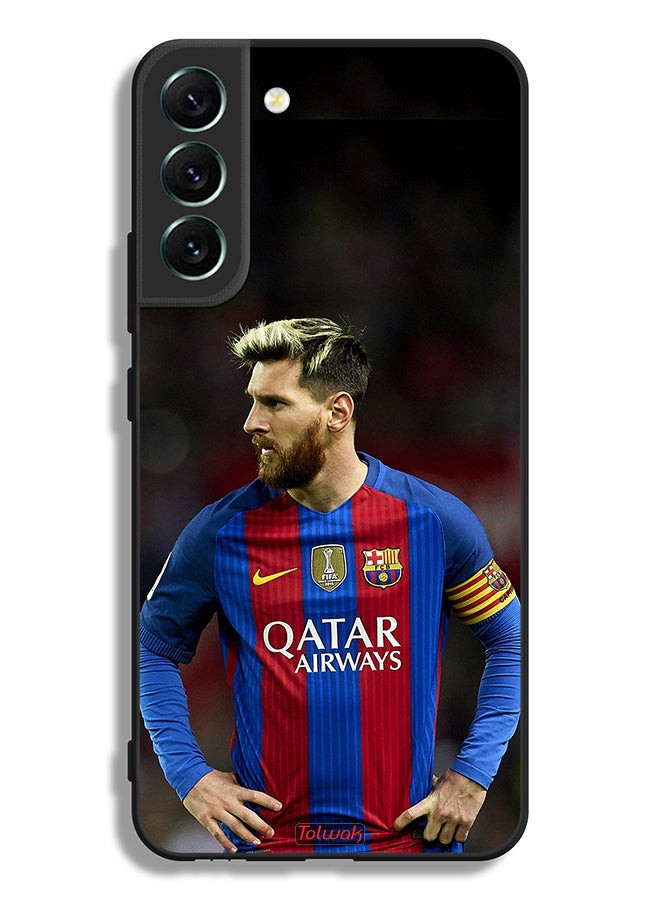 Tolwak Samsung Galaxy S22 Plus 5G Protective Case Cover Messi Barcelona - Image 3