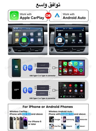 Mini 5 Pro Wireless Carplay Dongle Wired to Wireless for OEM Cars Wired Carplay/Android auto Dual mode Plug And Play FOTA - view 2