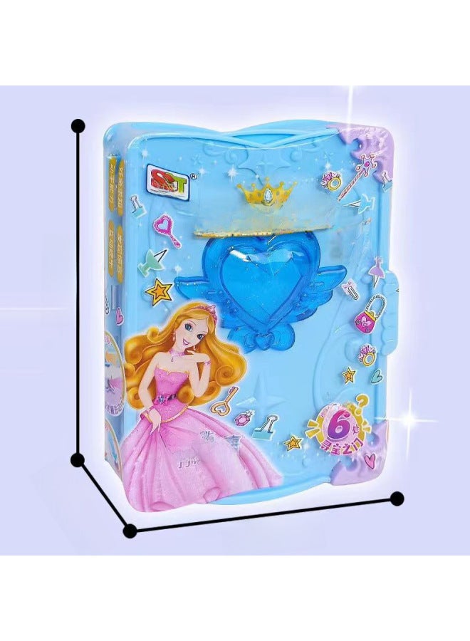 Princess Mengchia Magic Book Play Toy Surprise Key Unlock Treasure Box Girl Blind Box Children's Toys-Color:8827 Mengqia Princess Treasure Box (take 12 Pieces As A Display Box)  - Image 5