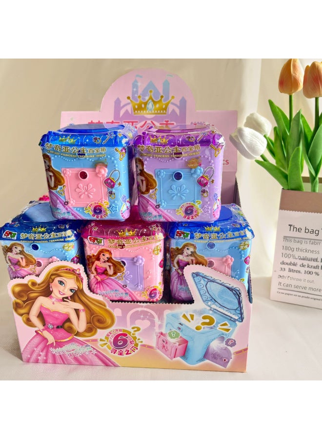 Princess Mengchia Magic Book Play Toy Surprise Key Unlock Treasure Box Girl Blind Box Children's Toys-Color:8827 Mengqia Princess Treasure Box (take 12 Pieces As A Display Box)  - Image 2