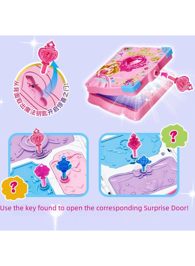 Princess Mengchia Magic Book Play Toy Surprise Key Unlock Treasure Box Girl Blind Box Children's Toys-Color:8827 Mengqia Princess Treasure Box (take 12 Pieces As A Display Box)  - Image 4