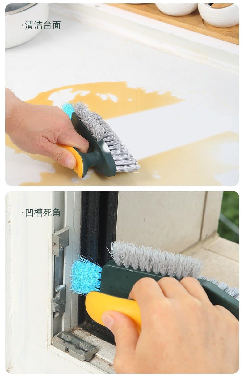 MILOMANIYA 4-In-1-Tiles-Cleaner-Brush-Tile-Grout-Cleaner-Floor-Brush-v-Shape-Gap-Scrub-Brush-Crevice-Cleaning-Brush - Image 3