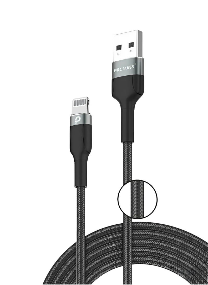 PROMASS - PROMASS 1M MFi Certified Braided Fast Charging Cable USB A to Lightning Compatible with iPhone 14 Pro/14 Pro Max/14/14 Plus/13/12/11/X/8/7 - Image 1