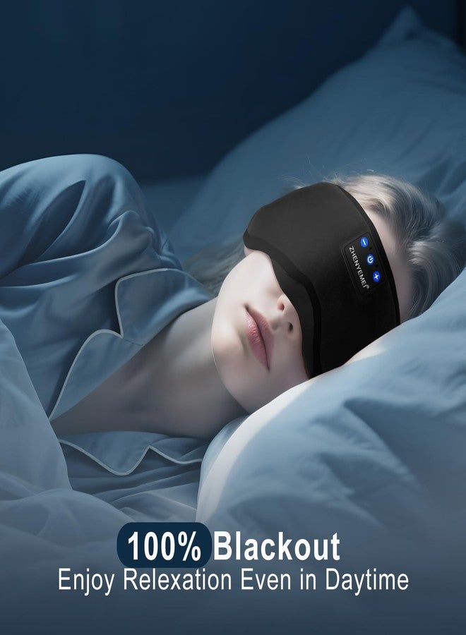 ZHENYEMEI Deep Sleep Mask with Bluetooth 5.4 Headphones - Blackout Sleeping Mask Side Sleeper Eye Masks Earphone Rechargeable Headband Wiless Music Ear Muffs Portable Travel Essentials Gift for Women Men Mom - Image 4
