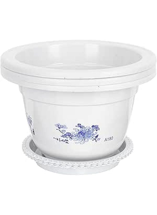 3Pcs Round Plastic Succulent Planters With Drainage For Indoor Balcony Use - Image 1